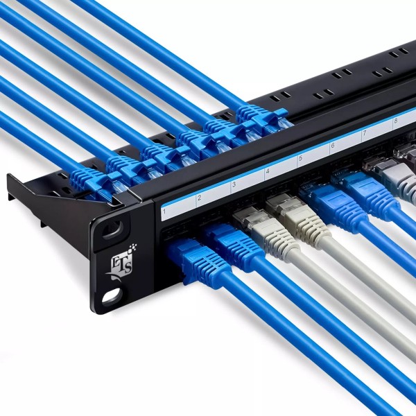 ETS Patch Panel 24 Port Cat6 19 inch with Inline