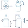 Croydex Westminster Wall Mounted Soap Dispenser with Zinc Alloy Construction,