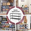 LEIVESTE 3 Tier Metal Shoe Rack Space Saving Stackable 12