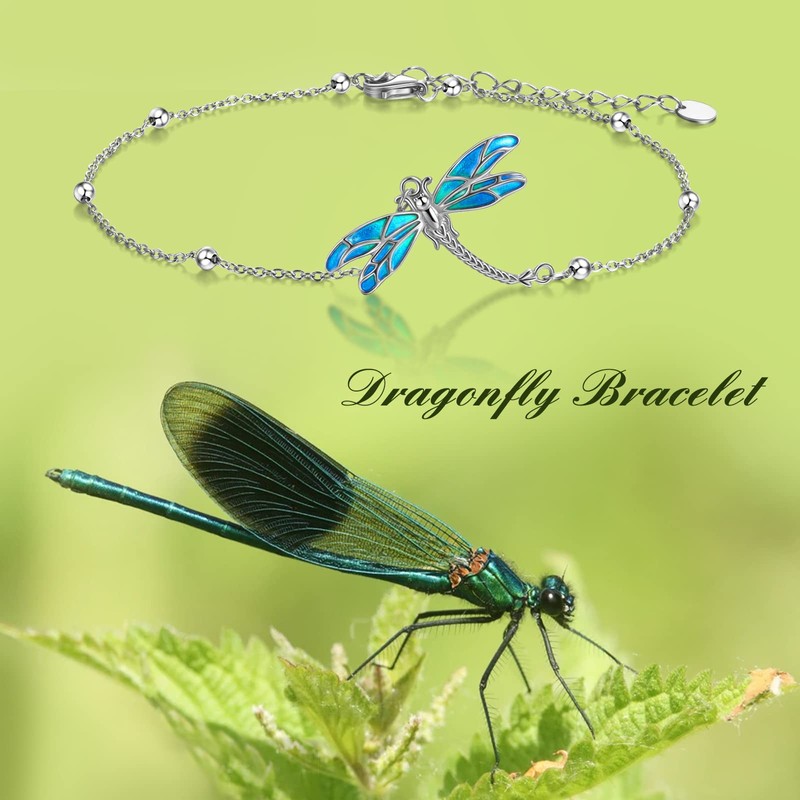 Dragonfly Bracelet, 925 Silver, Hypoallergenic, Dragonfly Bracelet, Women's, Accessories, Goods,