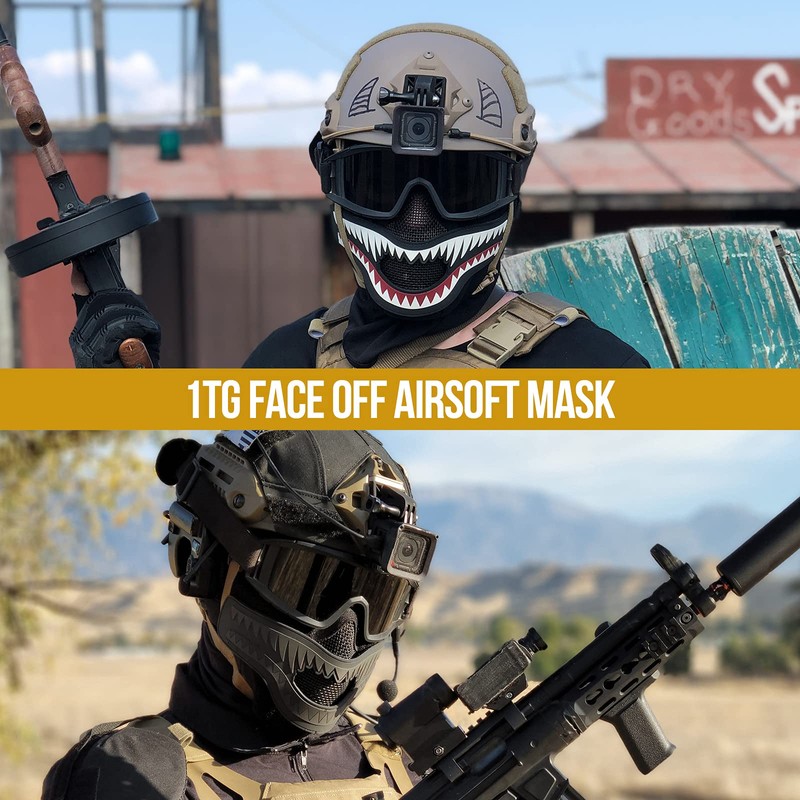 OneTigris X Storm Airsoft Mask Foldable Mesh Mask with Removable