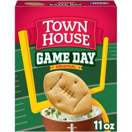 Town House Game Day Crackers, Party Snacks, Football, Original, 11oz Box (1 Box)
