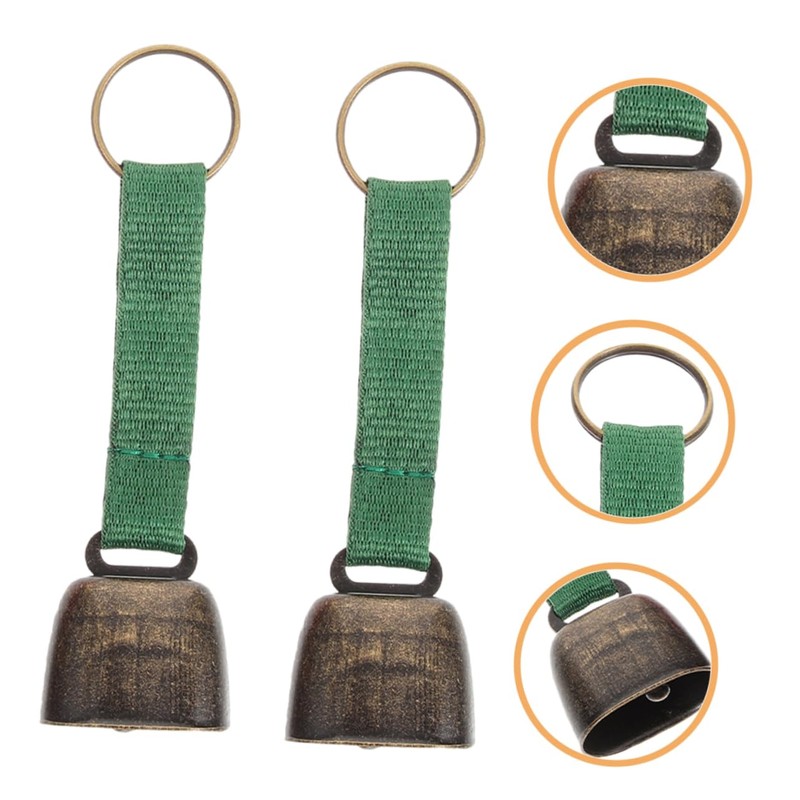 Kisangel 2pcs Bear Bells for Hiking Camping Metal Camping Bell