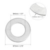 sourcing map 70mm x 40mm x 3mm Carbon Steel Flat