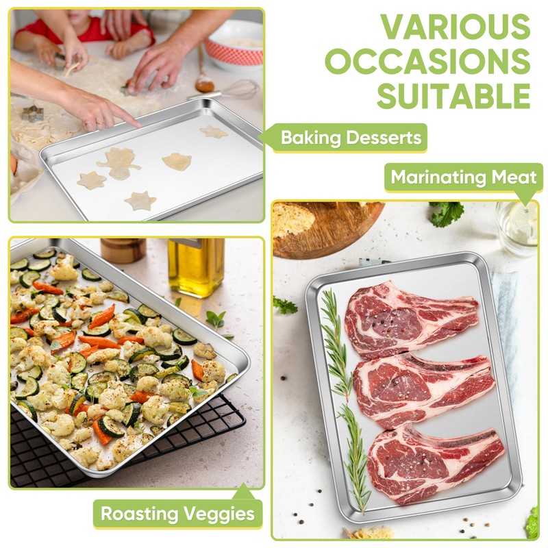 TeamFar Stainless Steel Baking Sheet, 20’’ x 14’’ Large Baking