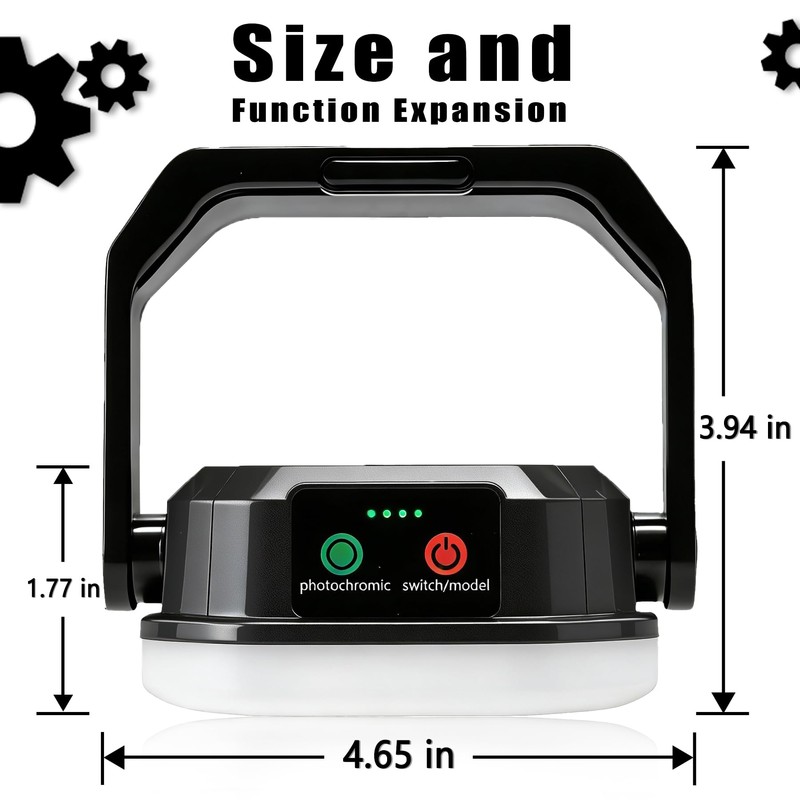 RadiantFlux Rechargeable Solar Camping Lantern, 6600mAh 4000LM Portable LED Tent