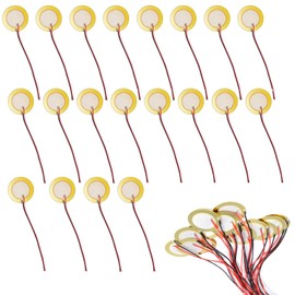 Norhogo Piezo Elements Summer Acoustic Pickups Diameter 27 mm Sound Sensor, Piezo Trigger Buzzer, for Watches, Acoustic Guitars, Electronic Doorbells, Pack of 20