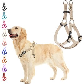 PUPTECK No Pull Dog Harness Soft Adjustable Basic Nylon Step in Puppy Vest Outdoor Walking with ID Tag
