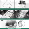 Odoland Folding Campfire Grill, 304 Stainless Steel Grate Barbeque Grill,