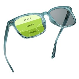 YEIN Progressive Multifocal Presbyopic Glasses, Photochromic Gray Sunglasses, 0.00/+1.75 Magnification for Men/Women