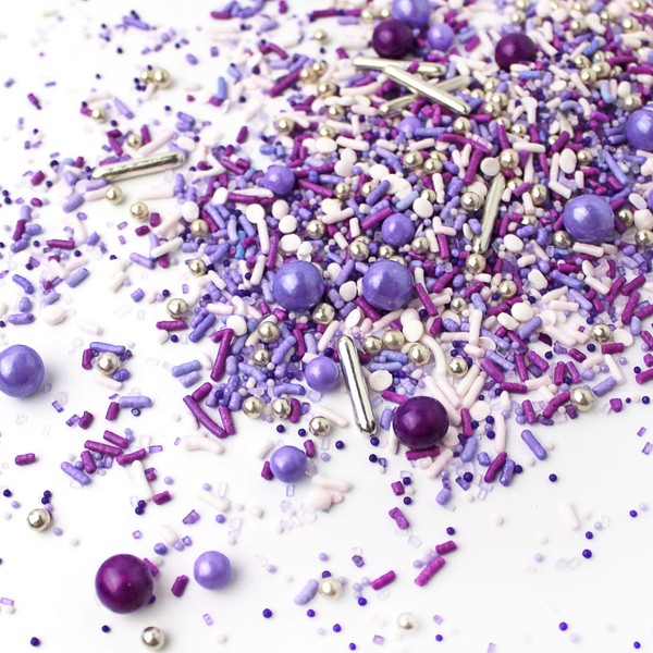 Perfectly Purple Sprinkles Mix | Valentine’s Day | Princess| Bridal Shower| Wedding Sprinkles, 4OZ