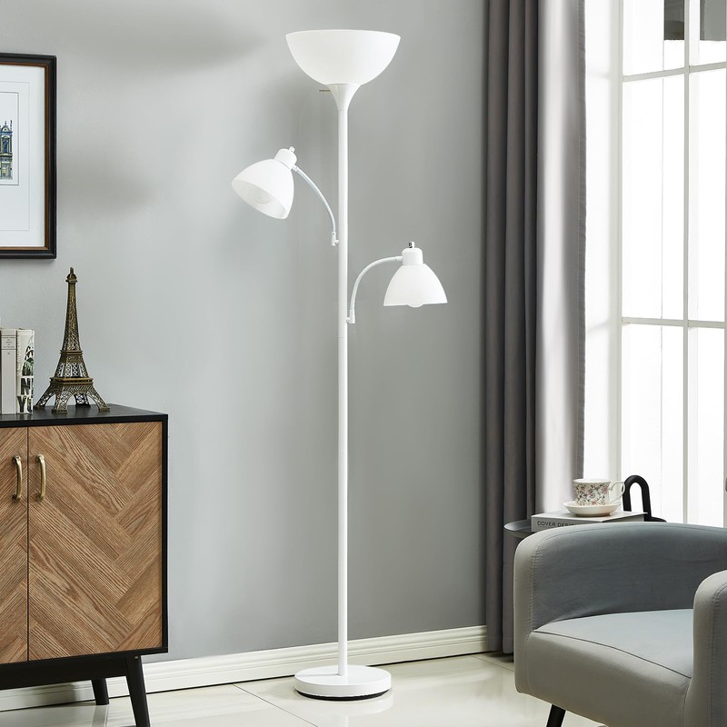 Luvkczc White Floor Lamp, 72" Tall Standing Floor Lamp with