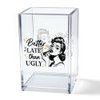 Vgrti Better Late Than Ugly Acrylic Makeup Brush Organizer Holder,