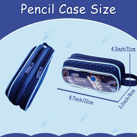 IHZZ Pencil Case Large Capacity Pencil Pouch, Astronaut Pencil Bag, Aesthetic Pencil Case Pouch, Cute Pencil Case for Kids Students, Preppy Pencil Case for School, Transparent Pencil Box