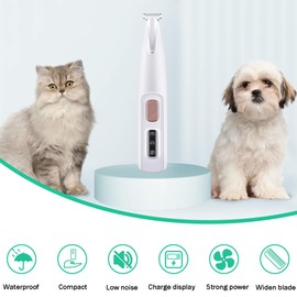 Singring Dog Paw Trimmer, Electric Dog Clippers with LED Light, Rechargeable Low Noise Pet Hair Trimmer for Grooming, Cordless Pet Paw Trimmer, Pet Hair Shaver for Small Dogs Cats