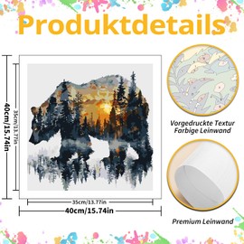 Carry Paint by Numbers, Paint by Numbers Adult, DIY Hand Painted Oil Painting for Home Décor, Gift, 40 x 40 cm