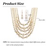 Elegant Pearl Drop Earrings and Layered Necklace Set Chunky Bridal