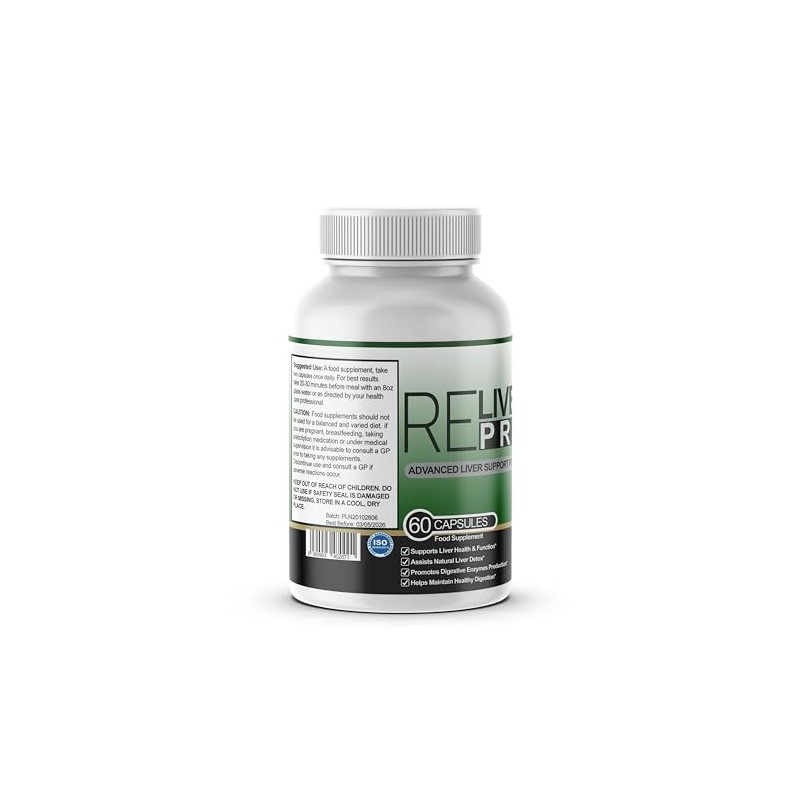ReLiver Pro Advanced Support Formula/Liver Function & Natural Ingredients -