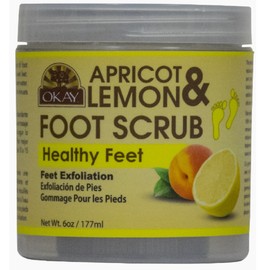 OKAY Apricot & Lemon Foot Scrub, 6 Ounce