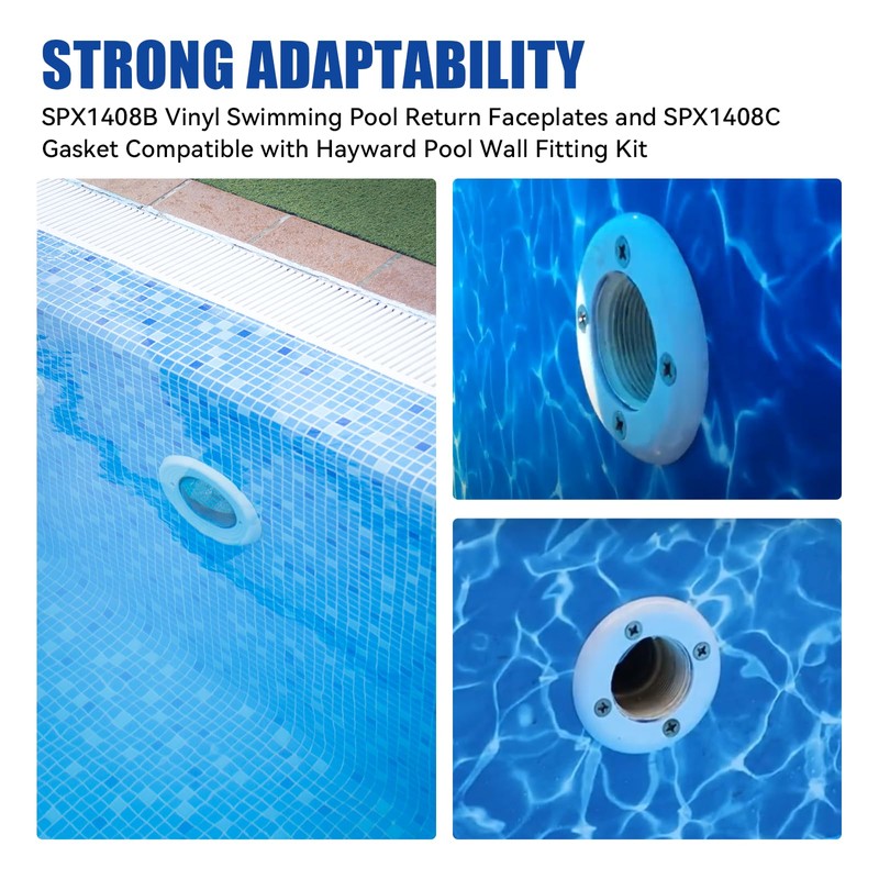 2 PCS SPX1408B Vinyl Swimming Pool Return Faceplates and SPX1408C