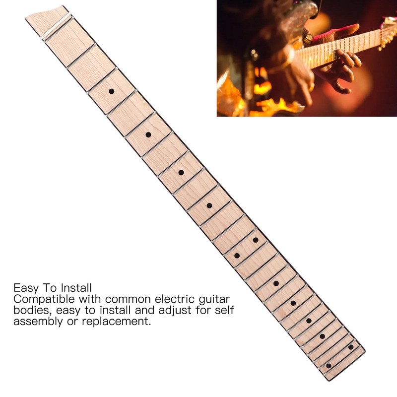Headless 25 Fret Fingerboard Headless Maple Wood Electric Guitar Neck