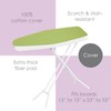 Ironing Board Cover and Pad (Sage Green), 100% Cotton with