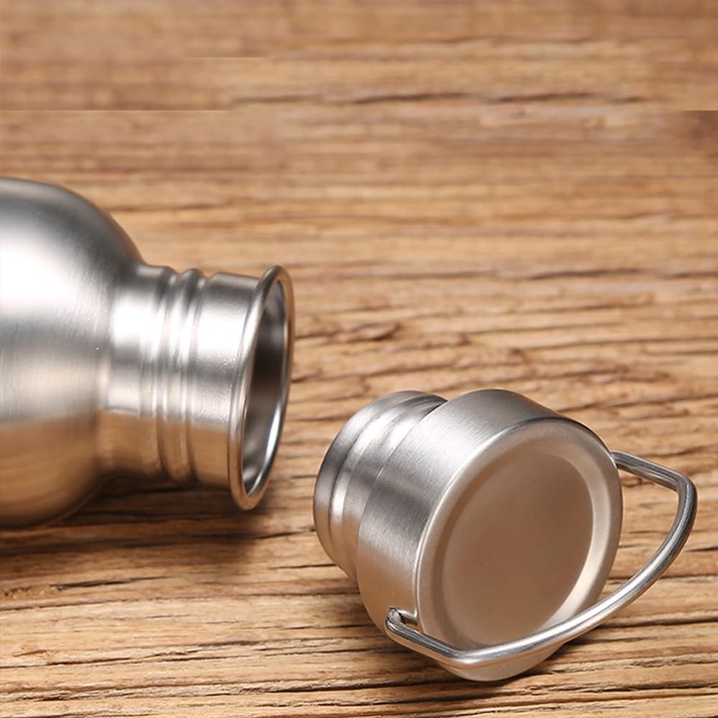 Stainless Steel Water Bottle Single Wall Metal Bottle Large Camping