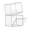 HOYOJA Clear Acrylic Display Case, Large Stackable Storage Bins Magnetic