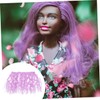 Mikinona 2pcs Doll Wig Wigs Bjd Doll Hair Extensions Synthetic