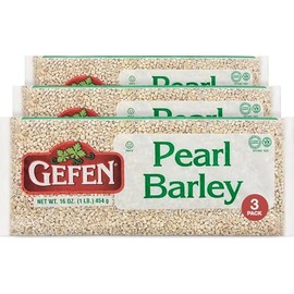 Gefen Pearl Barley Total of 3 Pounds, Premium Quality Pearled Barley, Product of The USA, 16oz (3 Pack)
