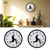 KASCLINO Silly Walk Wall Clock, Home Decor Walking Silent Wall