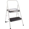 Two Step Folding Step Stool with Cool Gray Frame and