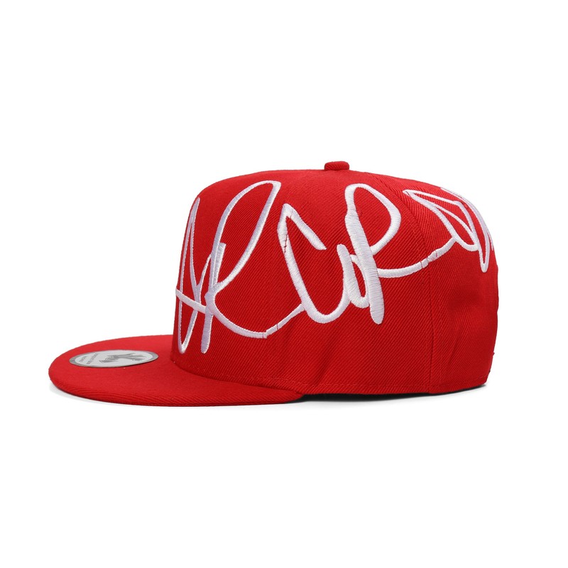 Underground Kulture Troublesome Hat Red and White Adjustable Snapback Baseball