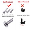 Possbay Motorcycle Fairing Bolt Kit, Stainless Steel + Plastic, Silver
