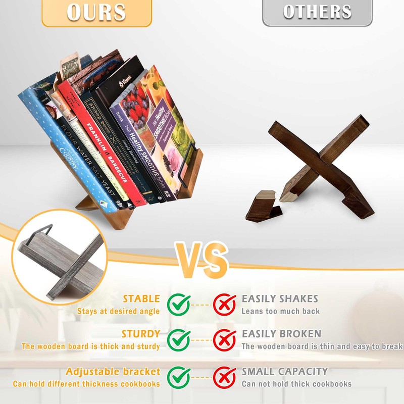 Cookbook Stand Recipe Book Holder: Recipe Book Holder for Counter