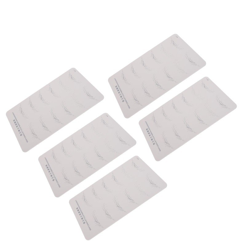 5Pcs Double Sided Microblading Practice Skin Soft Silicone Eyebrow Tattoos