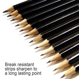 12 Graded Pencils - Draws, Tones & Shades without mess