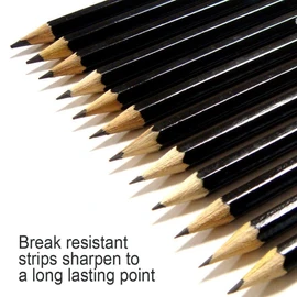 12 Graded Pencils - Draws, Tones & Shades without mess