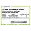 Williams JHWM-52EHFA 1/4-Inch Drive Enclosed Flex Head Ratchet with Chrome