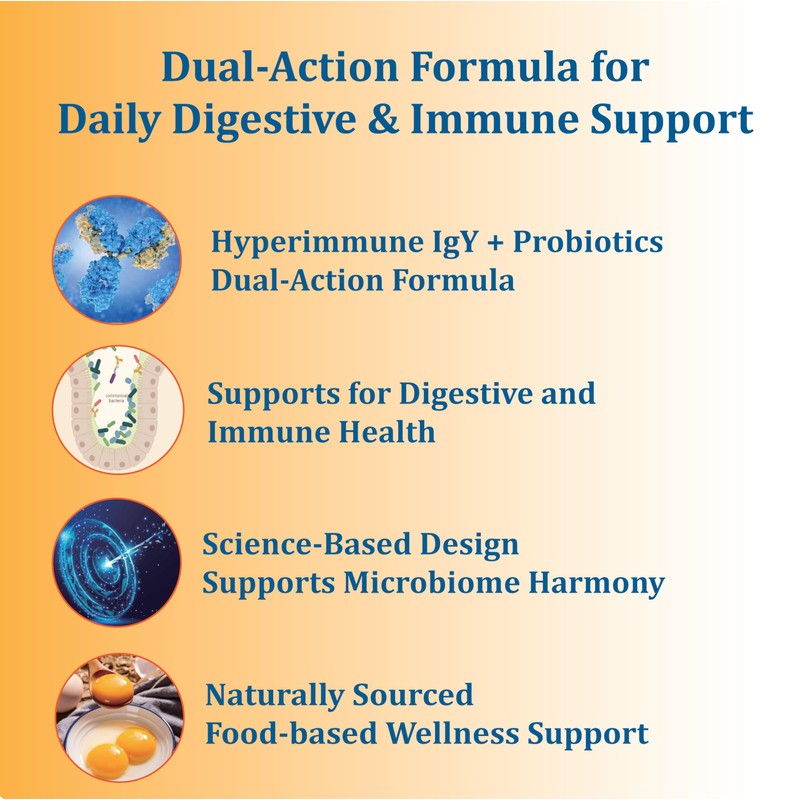 NATRIVIGA NATRIVIGA Freeze-Dried Heliclear IgY + Probiotics C Supports Gastrointestinal