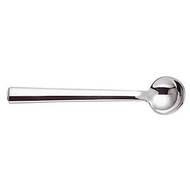 Alessi 18/10 Edelstahl Spiegel poliert "Rundes Modell" Mokka Kaffeelöffel, Set 6 Stück, silber