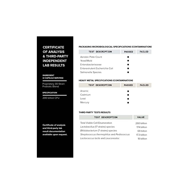 Toniiq - Suplemento probiótico de 200 mil millones de CFU