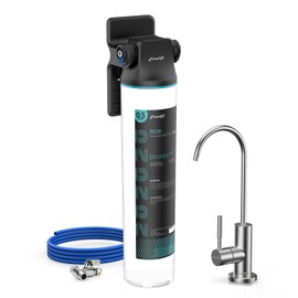 Frizzlife SW20F Under Sink Water Filter System with Brushed Nickel Faucet, NSF/ANSI 53&42 Certified, Reduces 99.99% Lead, Chlorine, Bad Taste & Odor, 3 Years High Capacity, 0.5 Micron, USA Tech