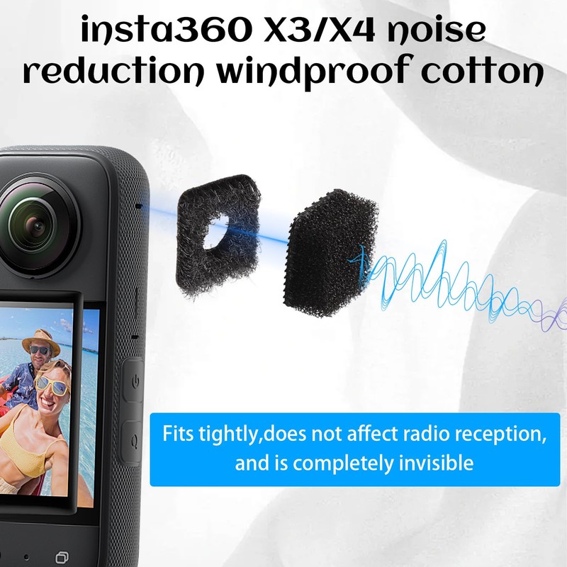 6 Pcs Microphone Wind Muff for Insta 360 X4 /