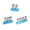 SagaSave 3Pcs Aluminum Air Compressor Splitter, 2/3/4 Way Quick Connect