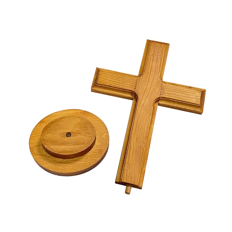 Wooden Cross Tabletop Wood Cross Standing Cross for Church Prayer