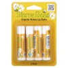 Sierra Bees Organic Lip Balms, Honey, 4 Pack, 0.15 oz