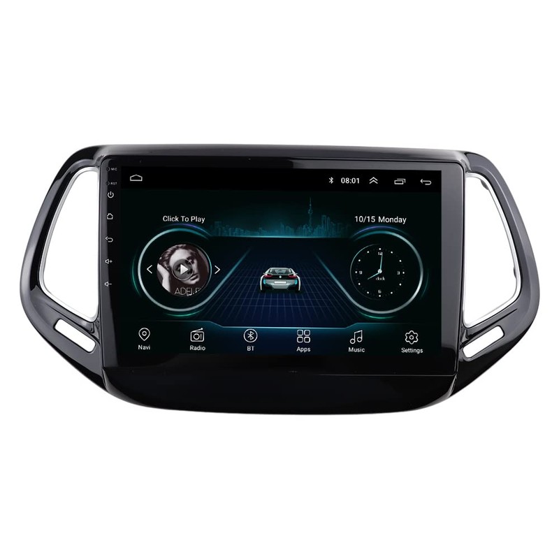 DKMUS Radio Stereo Bezel for Jeep Compass 2017-2018 Dash Installation