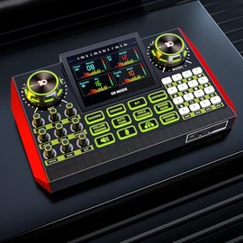 G9 Podcast Equipment Bundle, Audio Interface Gamer and All-in-One DJ Mixer, Perfect for Live Streaming, Singing, YouTube