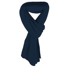Love Cashmere Women's 100% Cashmere Wrap Scarf - Navy Blue - hand made in Scotland